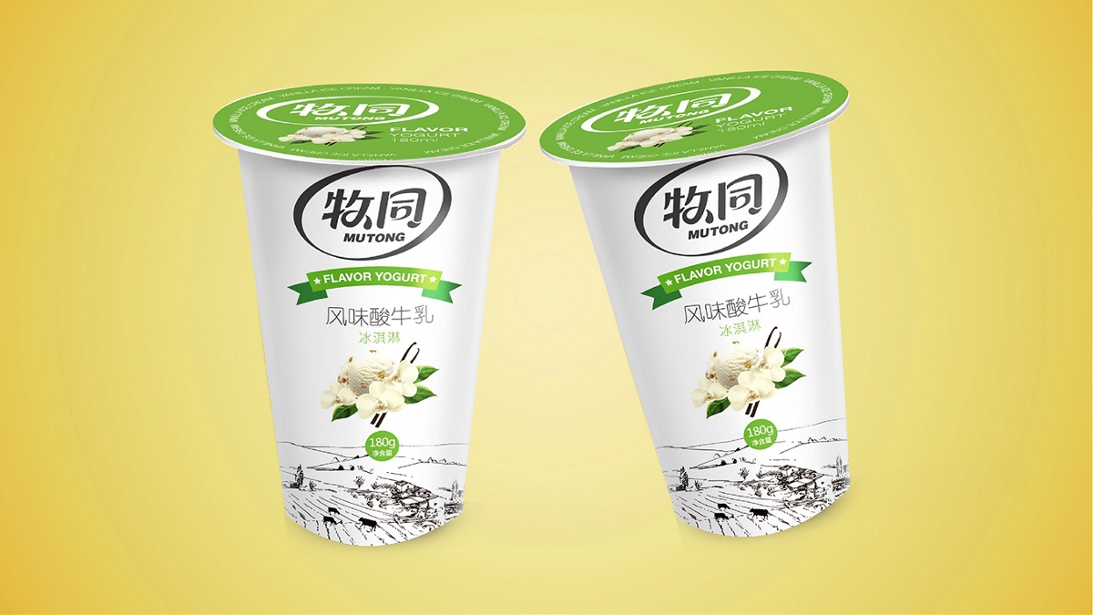 牧同-冰淇淋口味风味酸牛乳新品包装设计 ｜ 摩尼视觉原创