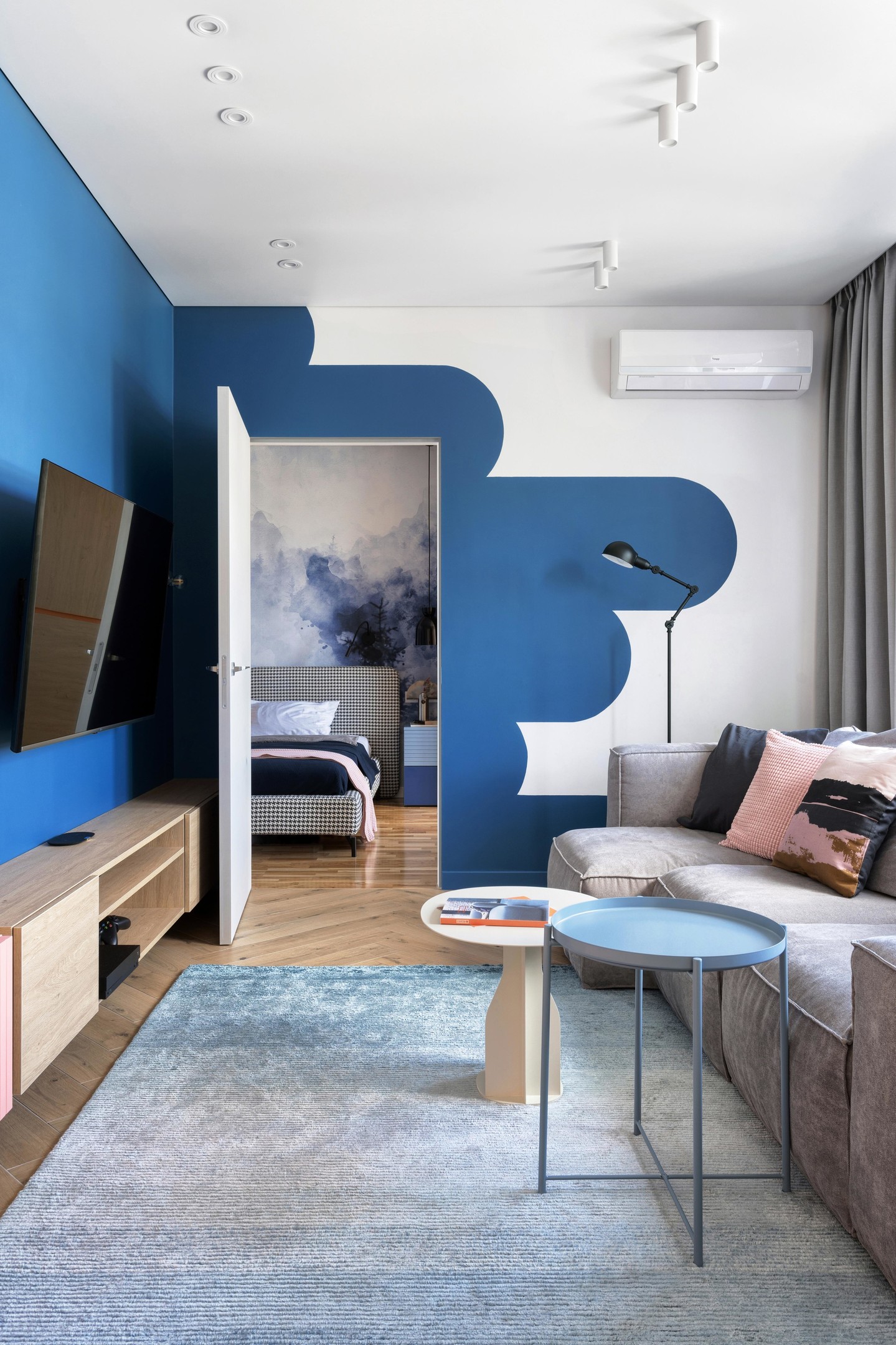 蒙德里安风格：明亮的配色反映了公寓的动态 | 尼恩设计