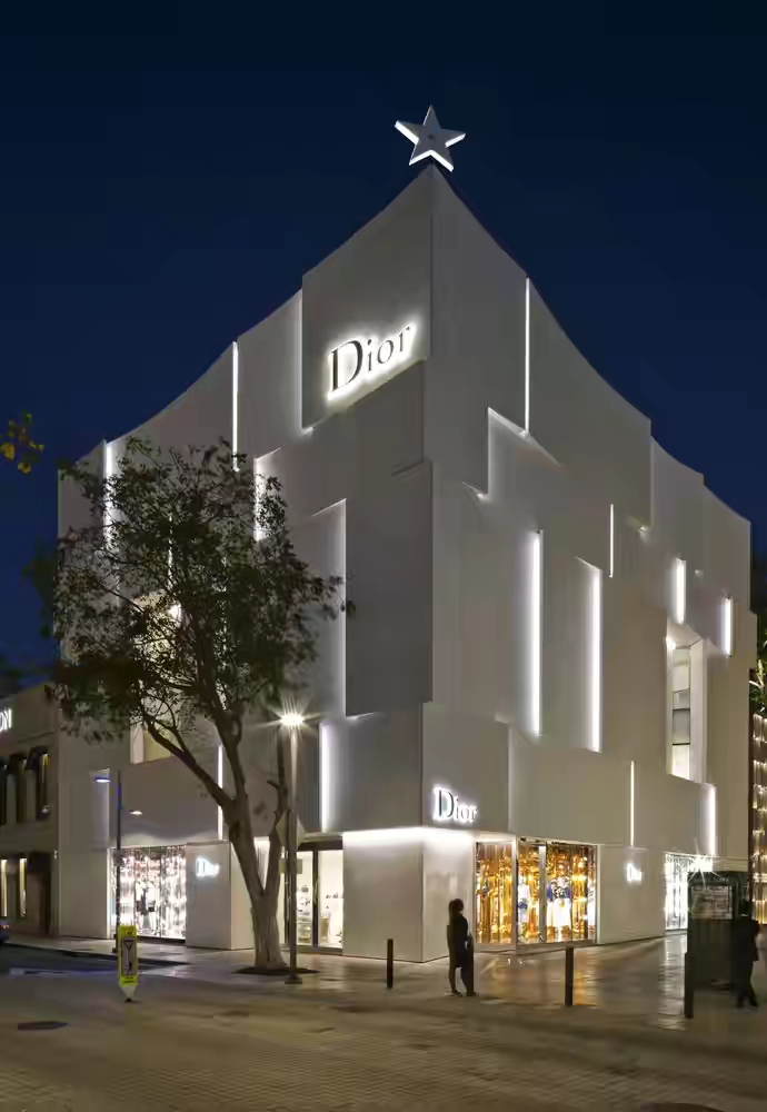 Dior 迪奥迈阿密精品店外观欣赏\服装店设计
