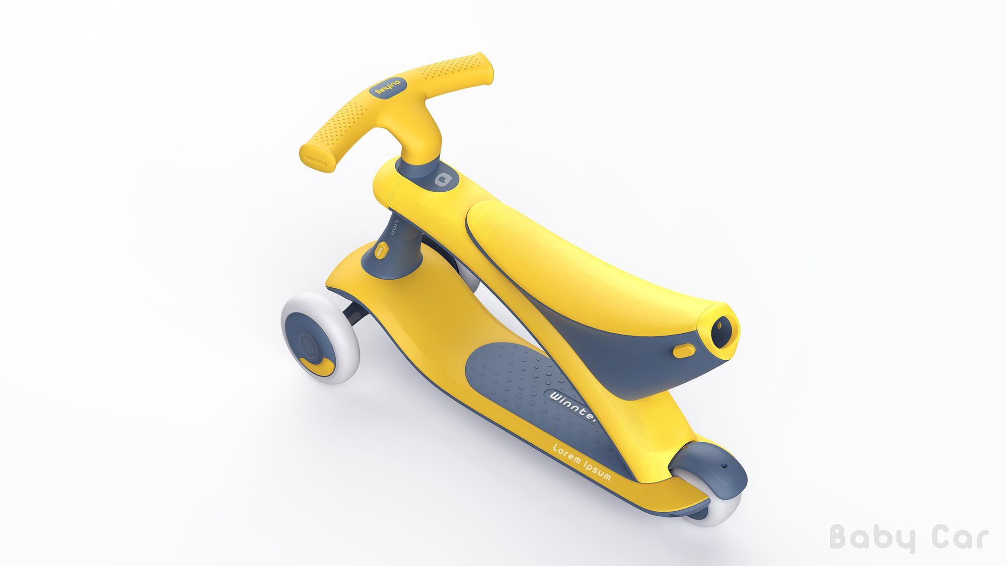 哈士奇设计作品 - 儿童功能滑板车