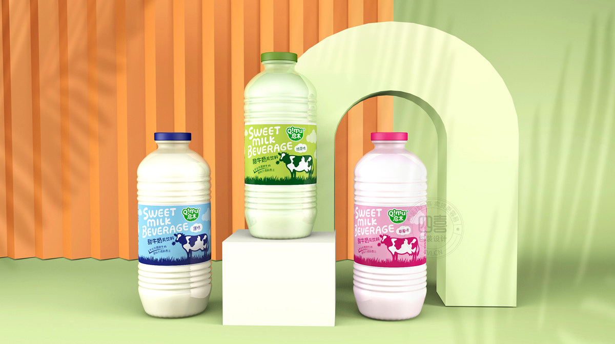 启木甜牛奶品牌包装设计