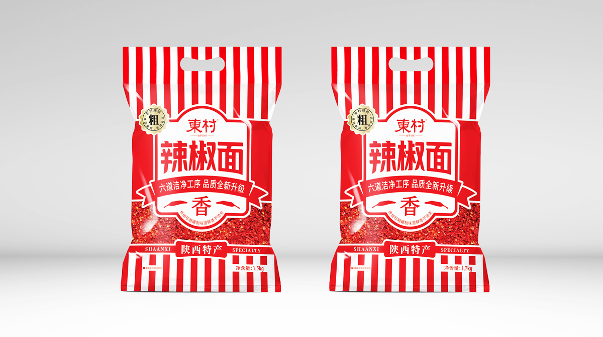 西安东村辣椒粉包装袋设计
