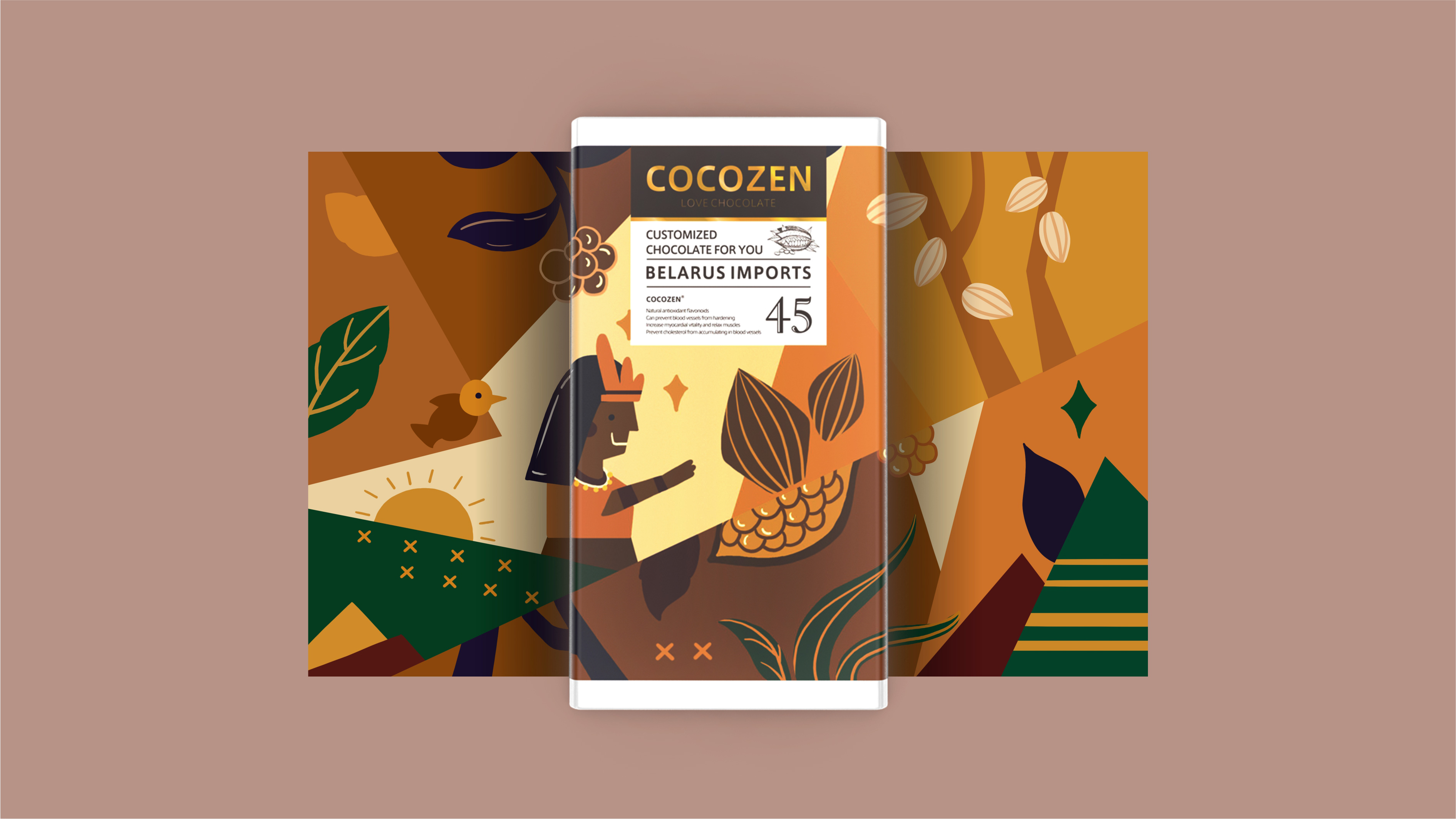 COCOZEN | 巧克力包装设计 | 原创 插画