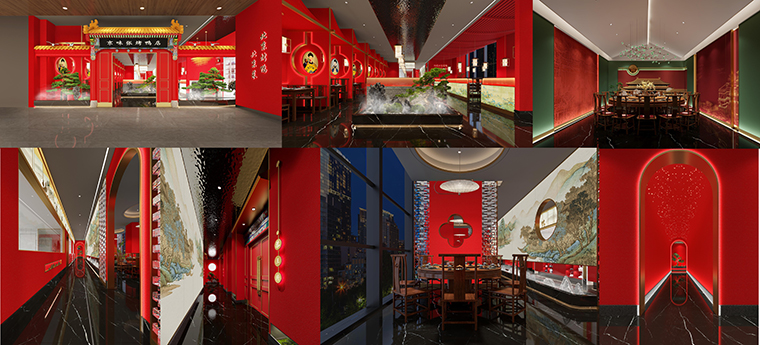 京味张北京烤鸭粤港澳大湾区之最连锁餐饮空间设计