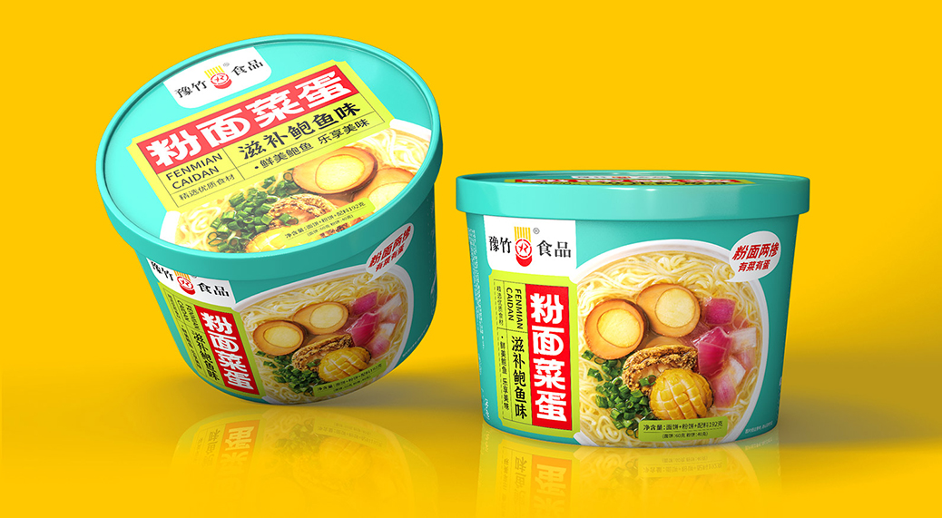 哲仕食品包装设计-豫竹食品粉面菜蛋爆品系列包装设计