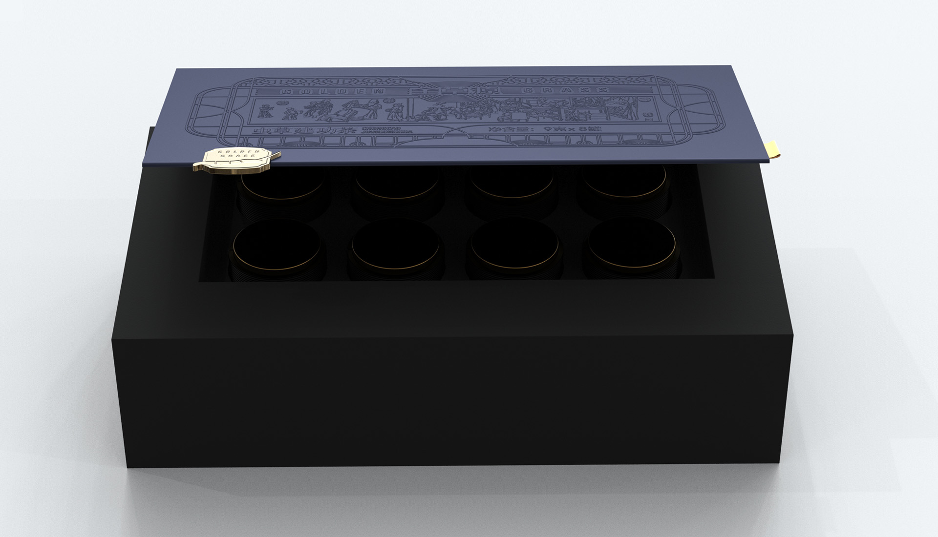 虫草养生茶包装设计 养生茶礼盒包装设计
