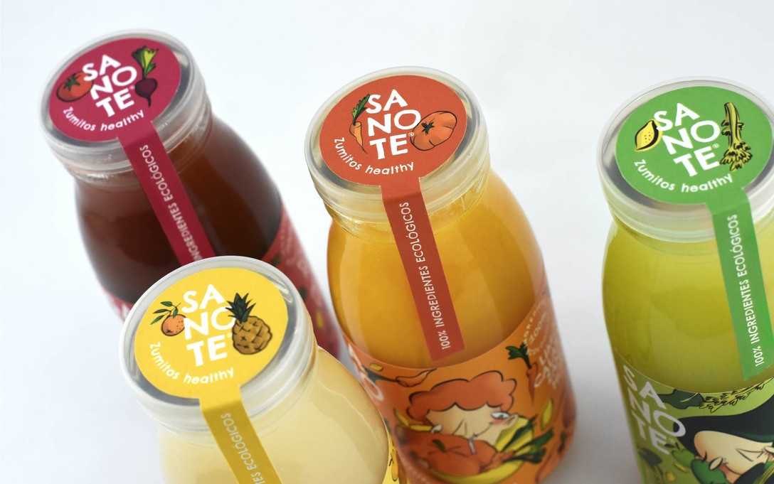 SANOTE自然健康的果汁品牌插画及包装设计欣赏