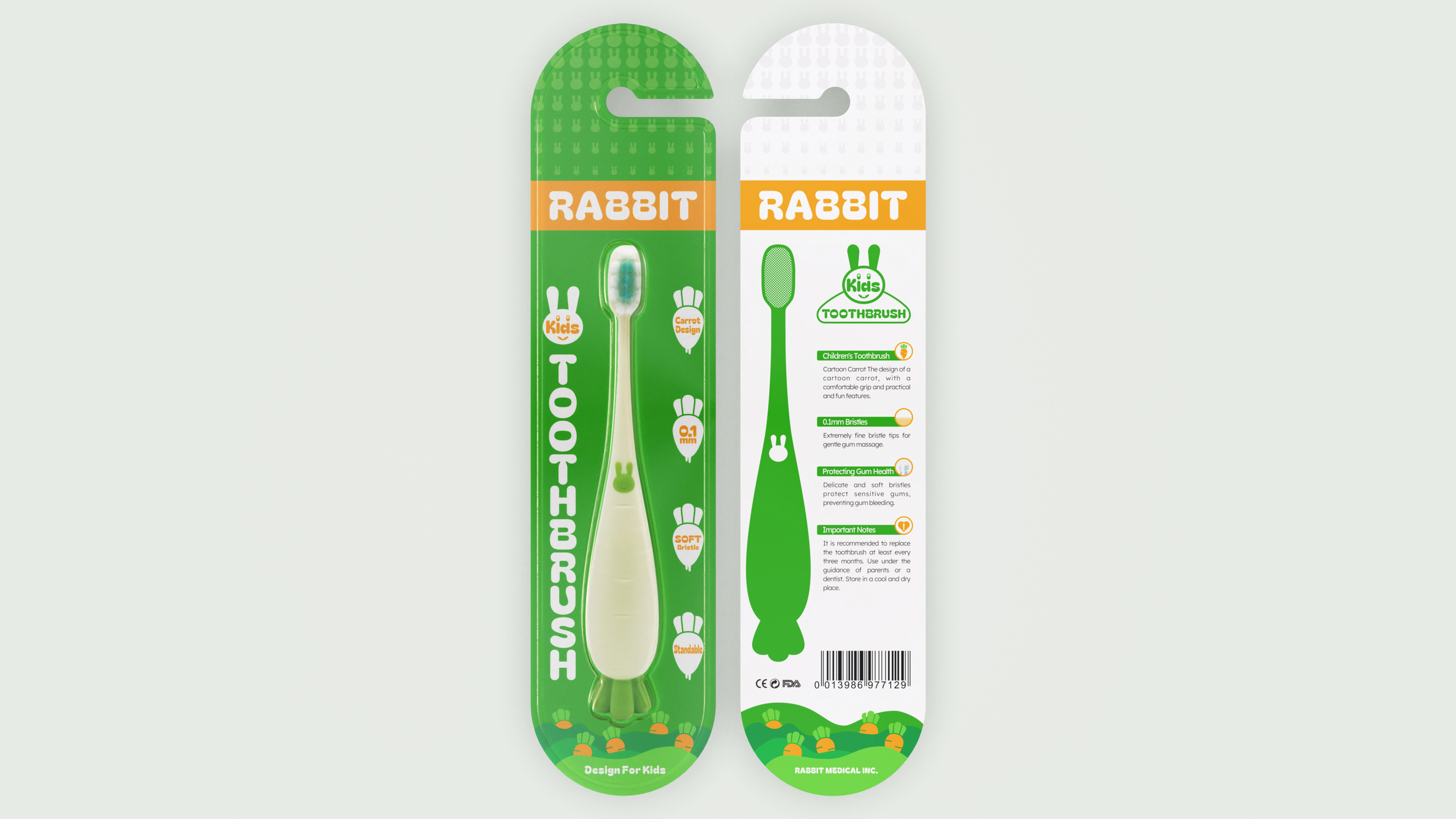 RABBIT 儿童牙刷包装设计